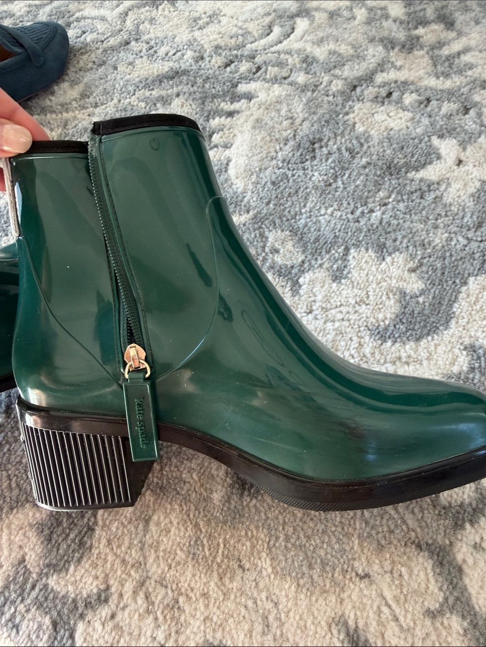 kate spade Green Glossy Rain Boots - Picture 3 of 7
